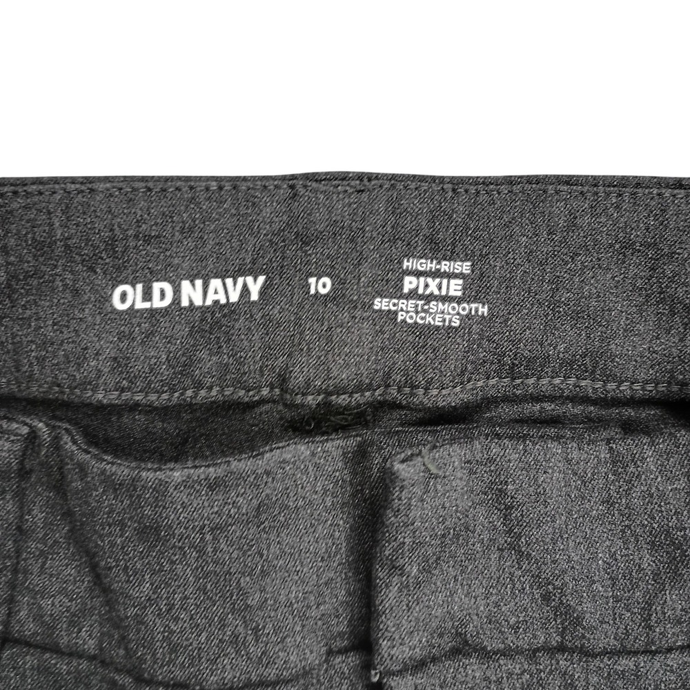 Old Navy Pixie Pants Women 10 Gray High-Rise Secret-Smooth Pockets - Picture 2 of 5